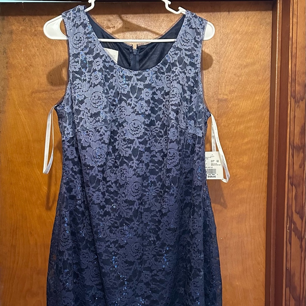 Blue ombré lace below the knee dress new with tags